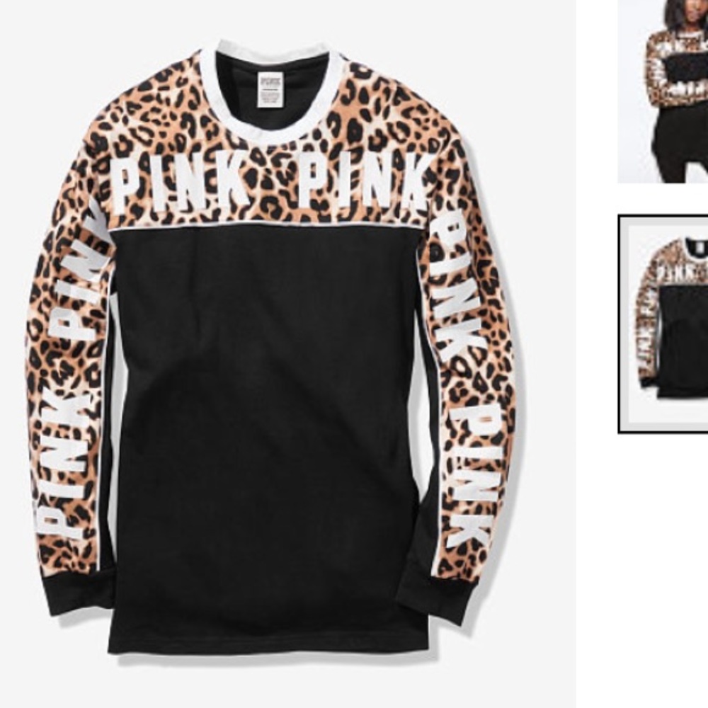 NEW! 🐆 PINK long sleeve campus tee